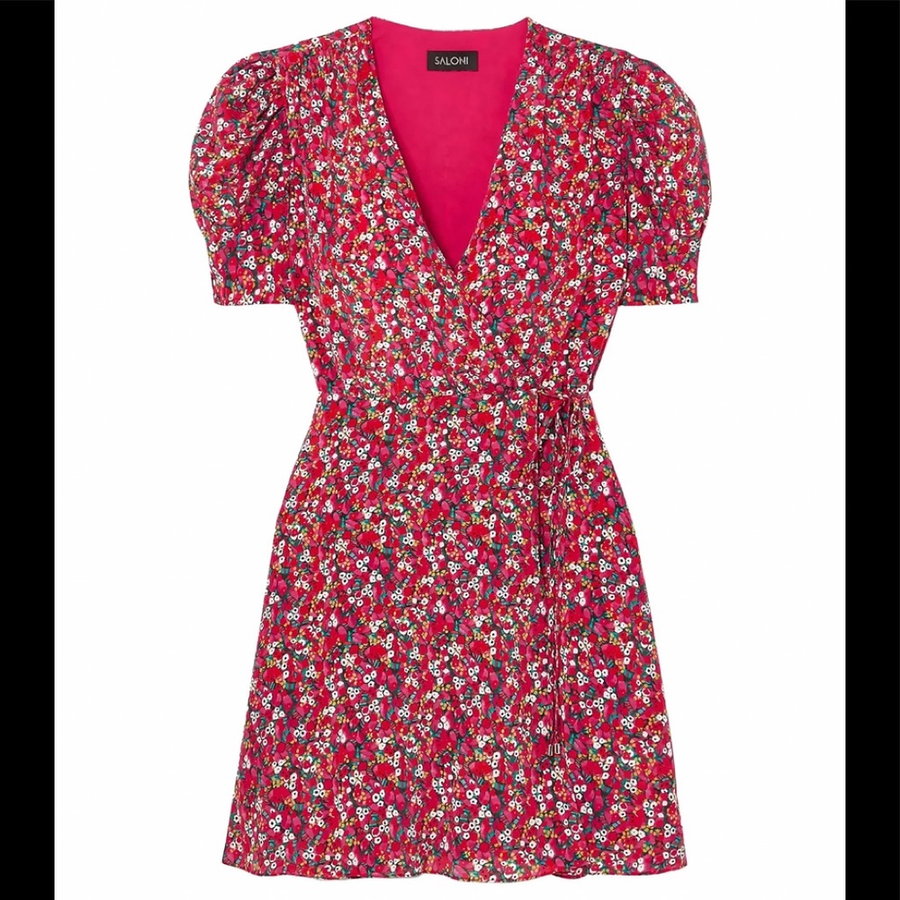 Saloni Lea Wrap Mini Dress